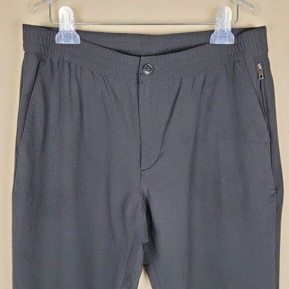 Michael Kors Size 34 Slim Fit Lightweight Stretch Pants Elastic Waistband Black - Picture 3 of 11